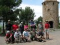 El grupo en la Torre del Molino