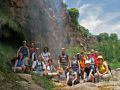 El grupo en el Salto de la Novia