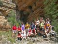 El grupo en la cascada de Bercolom