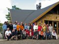 El grupo en la puerta del restaurante Europa de Fredes